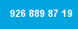 926 889 87 19 926 889 87 19